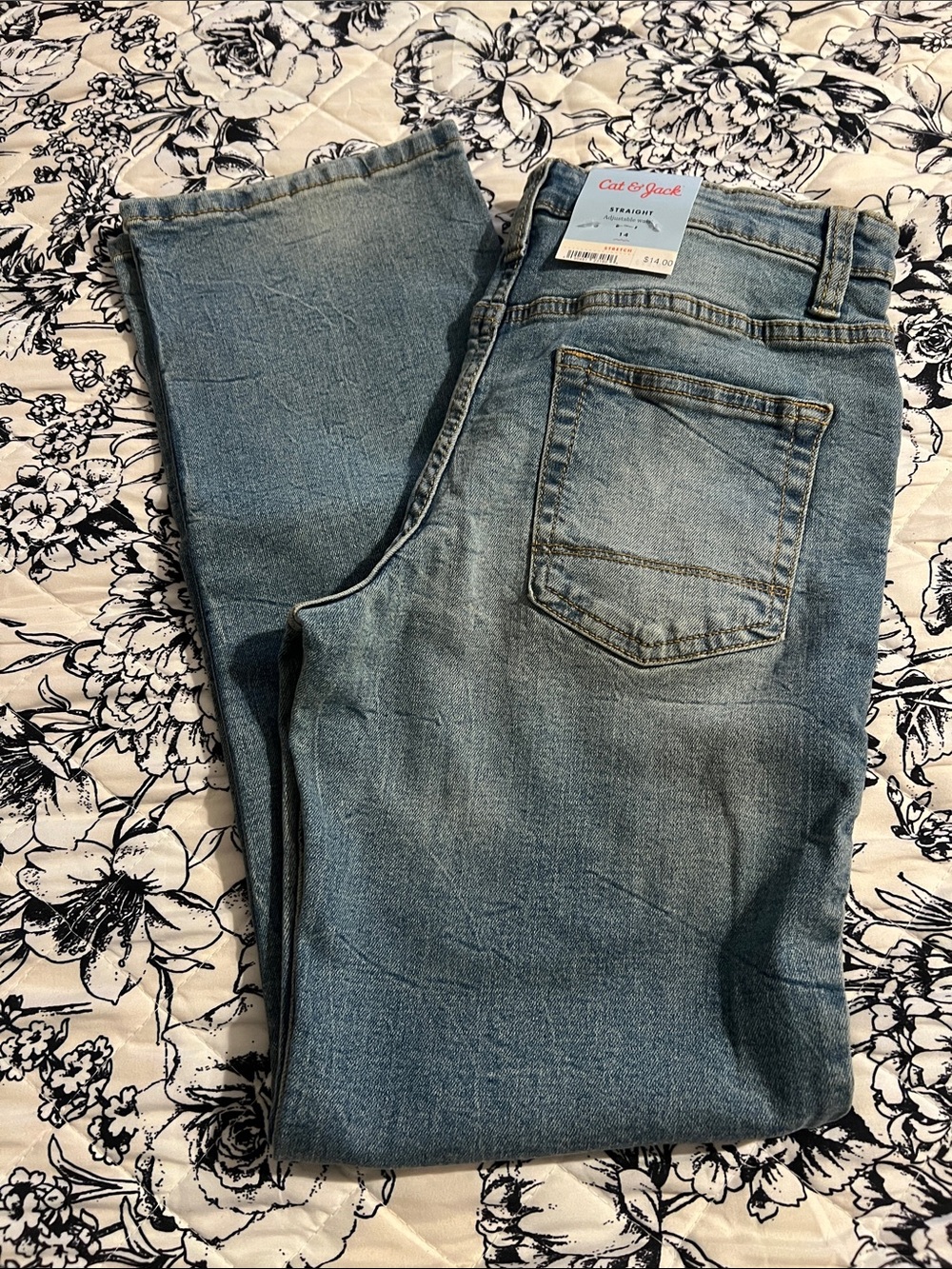 Cat & Jack Light Blue Slim Straight Boys Jeans